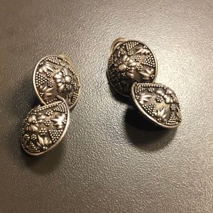 John Hardy Sterling Silver Round Flower Earrings